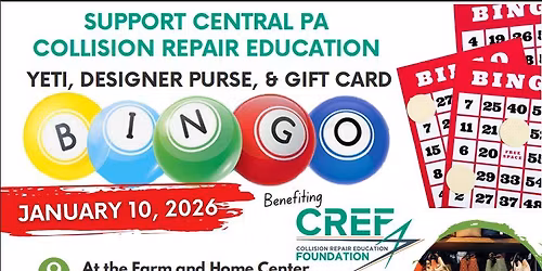Central PA Collision Education Foundation YETI, Designer Purse & Gift Card BINGO