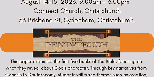 ALPHACRUCIS COLLEGE NZ INTENSIVE 2026, Christchurch: Old Testament: Pentateuch