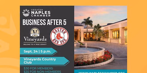 Business After 5: Vineyards Country Club with the Boston Red Sox