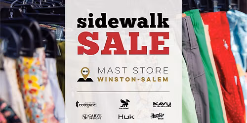 Sidewalk Sale at Mast Store Winston-Salem - Save 50% OFF Suggested Retail Prices