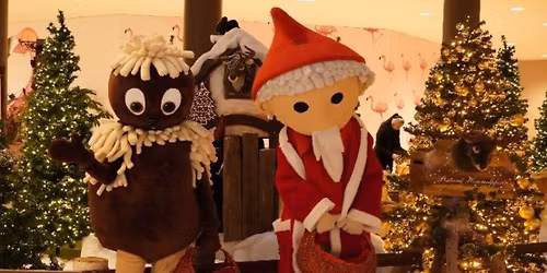 Sandmann und Pitti besuchen den Zerbster Weihnachtsmarkt
