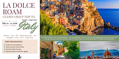 La Dolce Roam - Guided Group Trip to Tuscany + Cinque Terre, Italy
