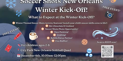 Soccer Shots New Orleans Winter Kick-Off!