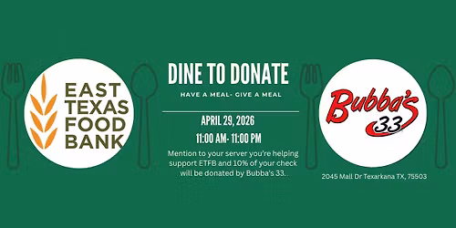 Dine to Donate: ETFB & Bubba's 33