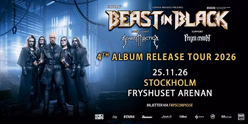 Beast in Black + Special Guest: Sonata Artica + Support: Frozen Crown | Stockholm