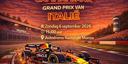 GP Monza kijk je bij Caf\u00e9 de Bank 