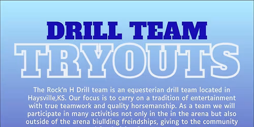 Drill Team tryouts!