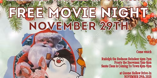 Free Community Movie Night at Gnome Hollow Drive-In 