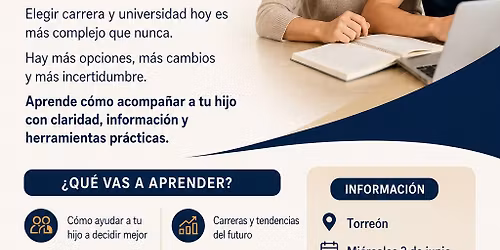 Taller \u00bfC\u00f3mo apoyar a tu hijo a decidir qu\u00e9 estudiar?