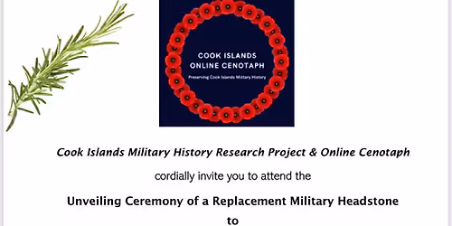 Unveiling of a Replacement Military Headstone to Honour S\/Sgt John Tuaine APA M.M.