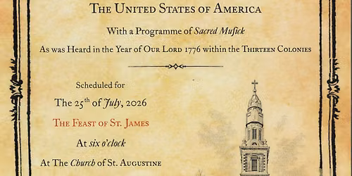 Solemn Vespers & Te Deum for the 250th Anniversary of the United States