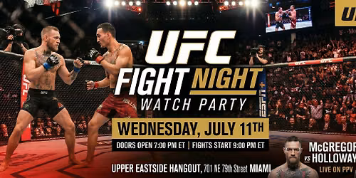 UFC 329 WATCH PARTY MCGREGOR VS HALLOWAY