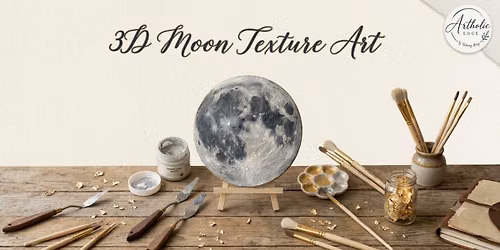 3D Moon Texture Art by Rituraj