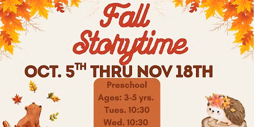 Fall Storytime - Preschool