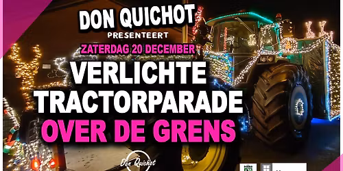 Verlichte Tractorparade over de Grens