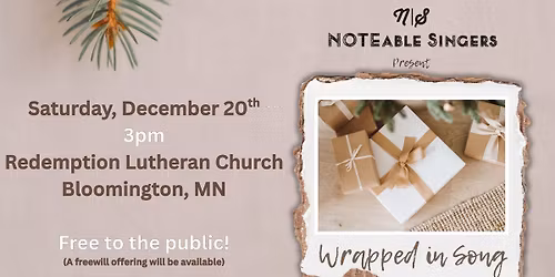 NOTEable Singers Friends and Family concert!