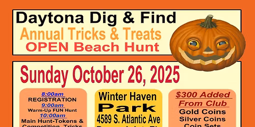 Annual OPEN TRICKS AND TREATS SEEDED HUNT