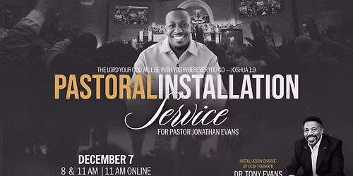 Pastoral Installation Service for Pastor Jonathan Evans