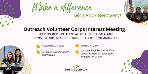 Outreach Corps Volunteer Interest Meeting- Rock Recovery