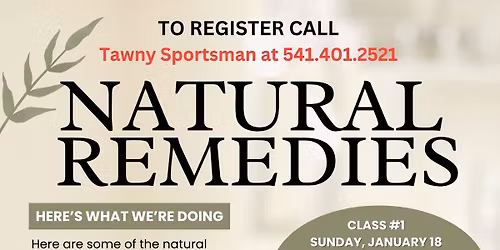 Natural Remedies Class