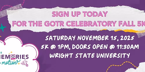 Girls on the Run of Dayton Fall 5K Presented By DCH & Made Possible by UAR!