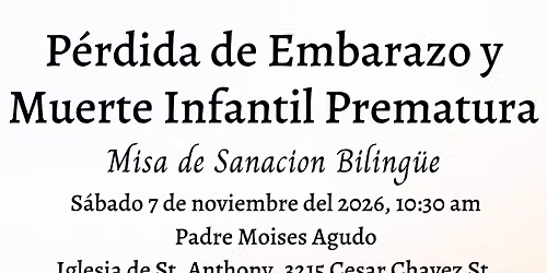 Misa de Sanacion Bilingue despues de una perdida natural
