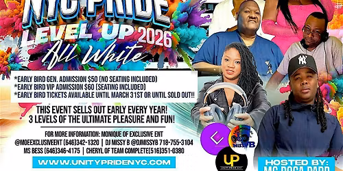 NYC PRIDE ALL WHITE SUNSET CRUISE