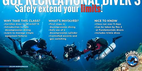 GUE Master Diver; advanced recreational trimix