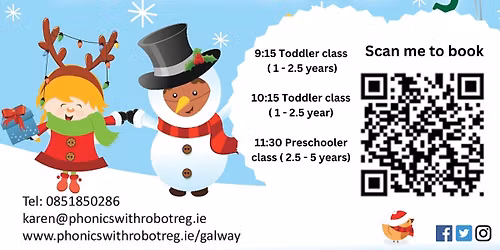 Christmas Party class with Phonics with Robot Reg!
