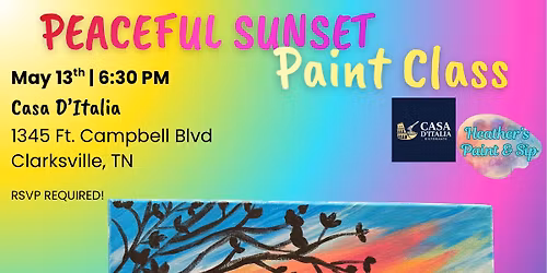 Peaceful Sunset Paint Class