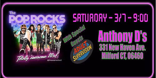 It\u2019s 80\u2019s night in Milford with The Pop Rocks and Adult Supervision