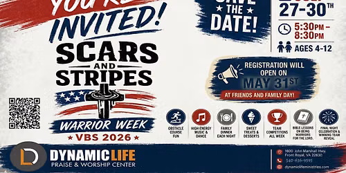 \u201cScars & Stripes: Warrior Week\u201d VBS 2026