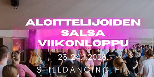 Aloittelijoiden Salsa viikonloppu 23-24.1.2026.