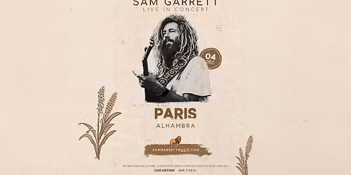 SAM GARRETT | Alhambra, Paris - 4 d\u00e9cembre 2025