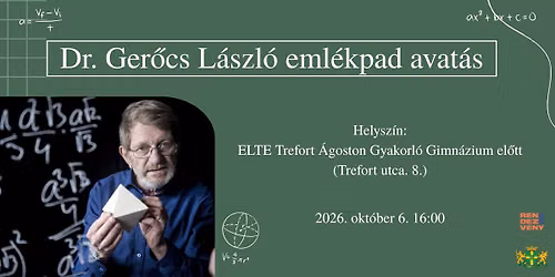 Dr. Ger\u0151cs L\u00e1szl\u00f3 eml\u00e9kpad avat\u00e1s
