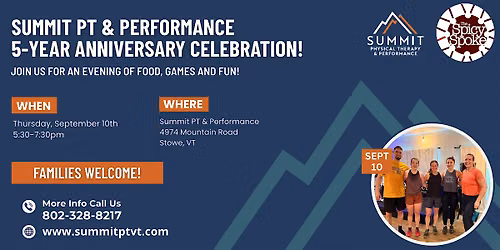 Summit PT & Performance 5-Year Anniversary Celebration
