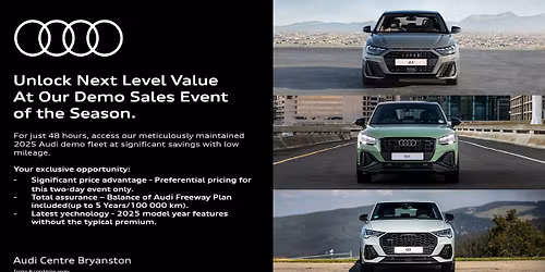 Demo Sales Event Of The Season!