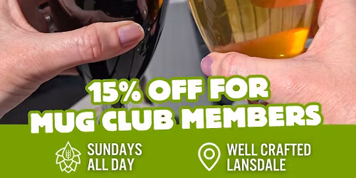 Mug Club Members 15% off