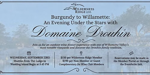 Domaine Drouhin Wine Dinner