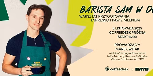 Warsztaty \u201cBarista sam w domu\u201d