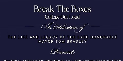 Break The Box: College Out Loud Book Panel