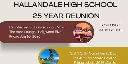 Hallandale High School C\/o 2001 Silver 25 year Reunion