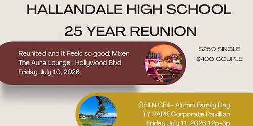 Hallandale High School C\/o 2001 Silver 25 year Reunion