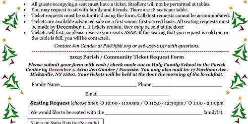 Pancake Breakfast with Santa \ud83c\udf85