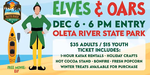 Elves & Oars Holiday Paddle Night at Oleta River
