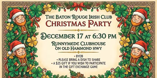 Baton Rouge Irish Club Christmas Party!