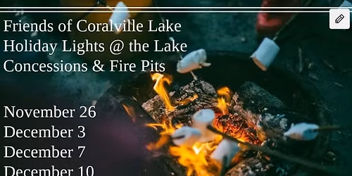 VOLUNTEER OPPORTUNITY Holiday Lights at the Lake Concessions and Fire Pits
