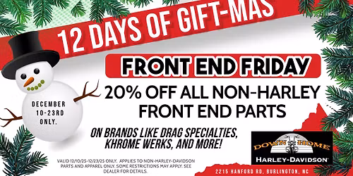 FRONT END FRIDAY SALE - 12 DAYS OF GIFTMAS 