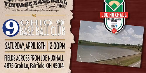 Cincinnati Vintage Base Ball Club Vs. Ohio 9 Base Ball Club