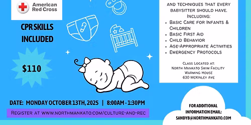 Red Cross Babysitter Training (includes Pediatric CPR cert)